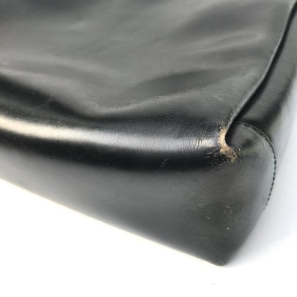 Vintage black leather Authentic Gucci handbag bag 1950s purse rare - Picture 4 of 14